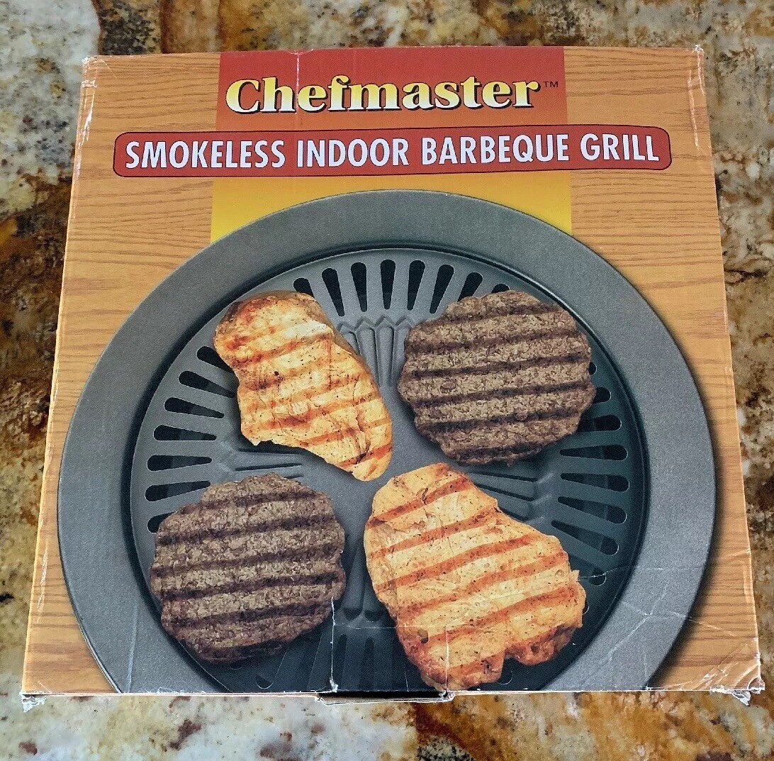 *NEW ChefMaster SMOKELESS Indoor BBQ Grill
