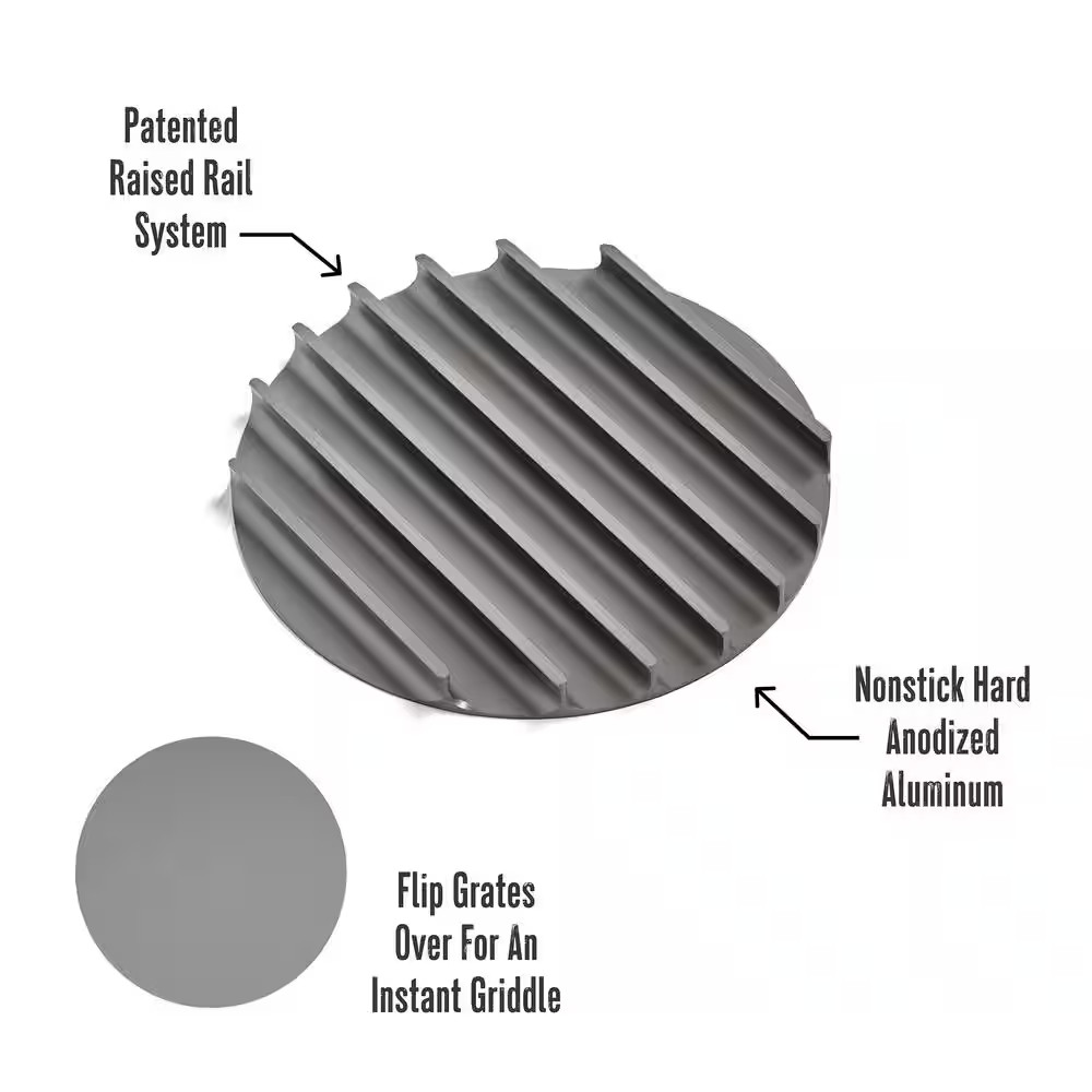8.75 In. Dia. Grill Anywhere round Sear ‘N Sizzle Grate for Skillets, Air Fryers