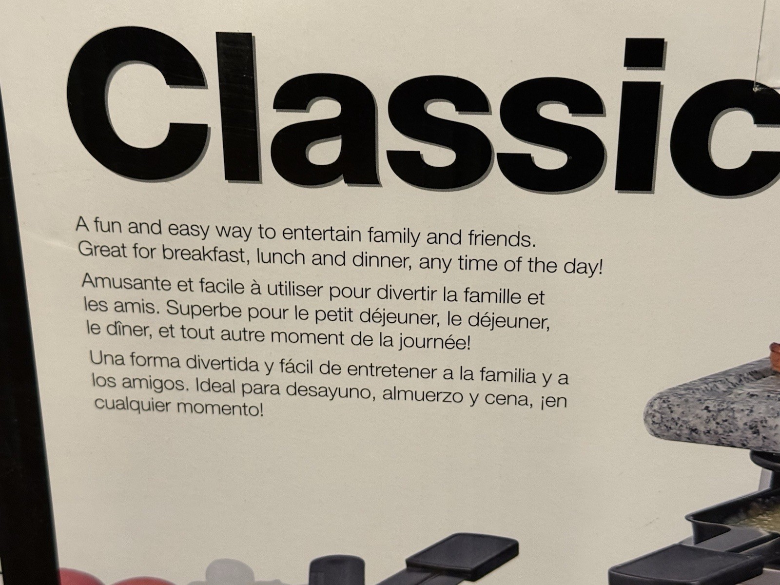 NIB Swissmar Classic Raclette 8 Person Grill with Cast Aluminum Grill Plate NEW