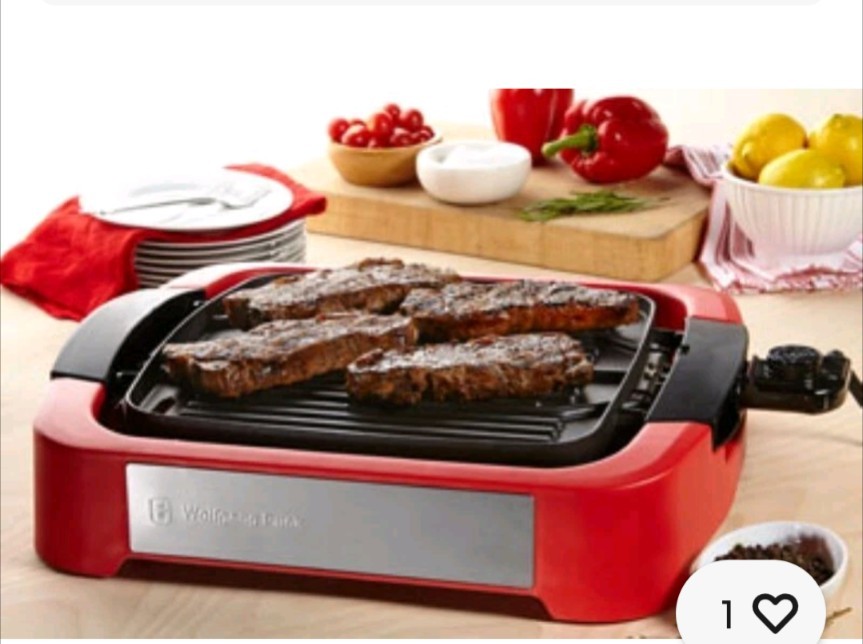 WolfGang Puck 5 in 1 Grill Bake Cook HSN Red New In Box