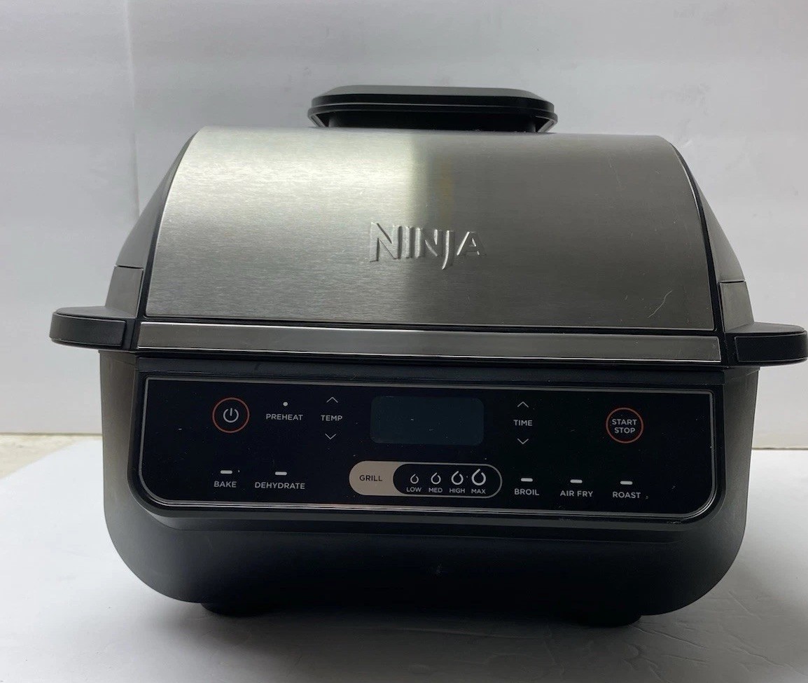 Ninja Foodi 1760W 6-in-1 Indoor Grill with 4-Quart Air Fryer – Black (EG201)