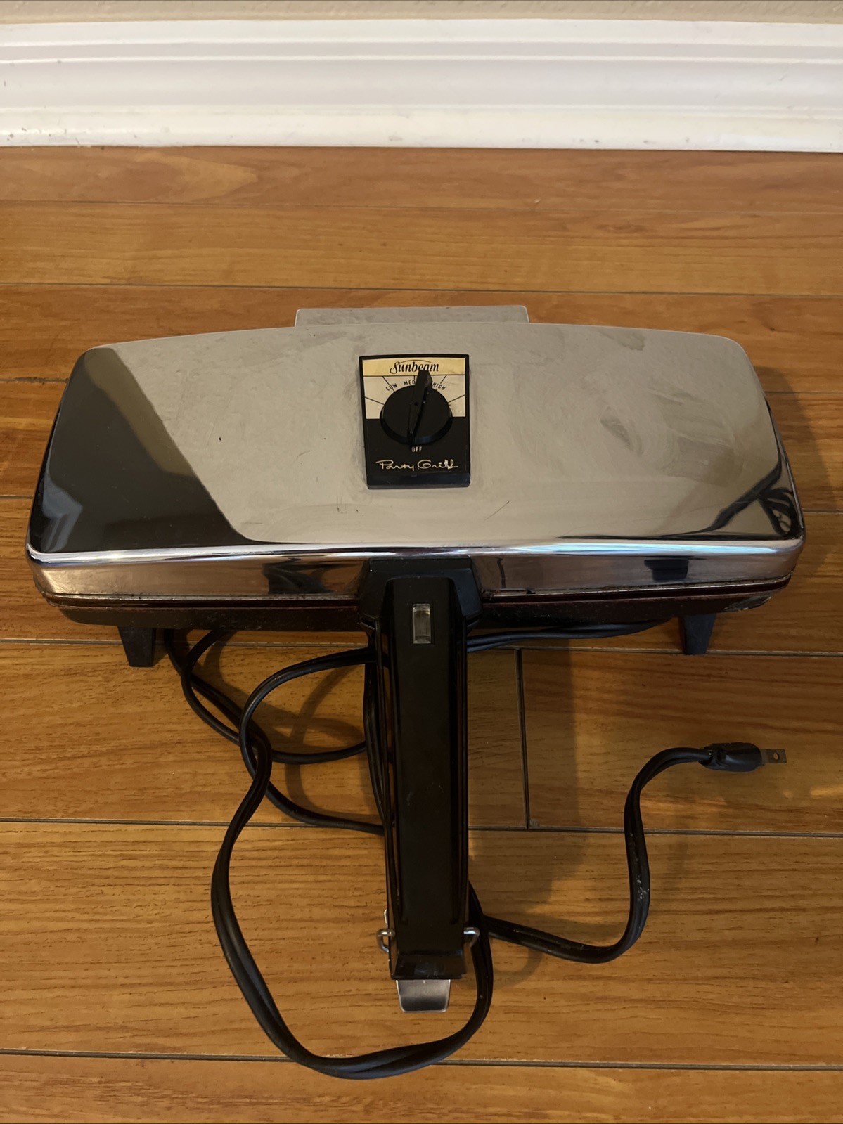 Vintage Sunbeam Party Grill Chrome Sandwich Maker Press Model 870 Tested Working