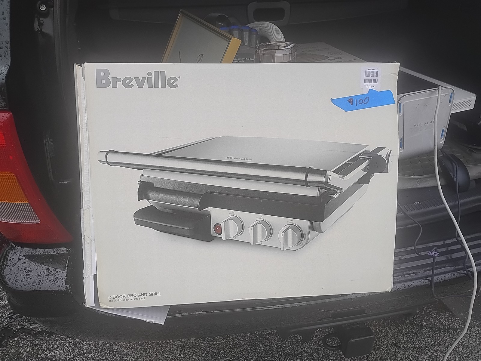 Breville 800GRXL Indoor BBQ & Grill Stainless Steel Electric 1500 Watt NEW