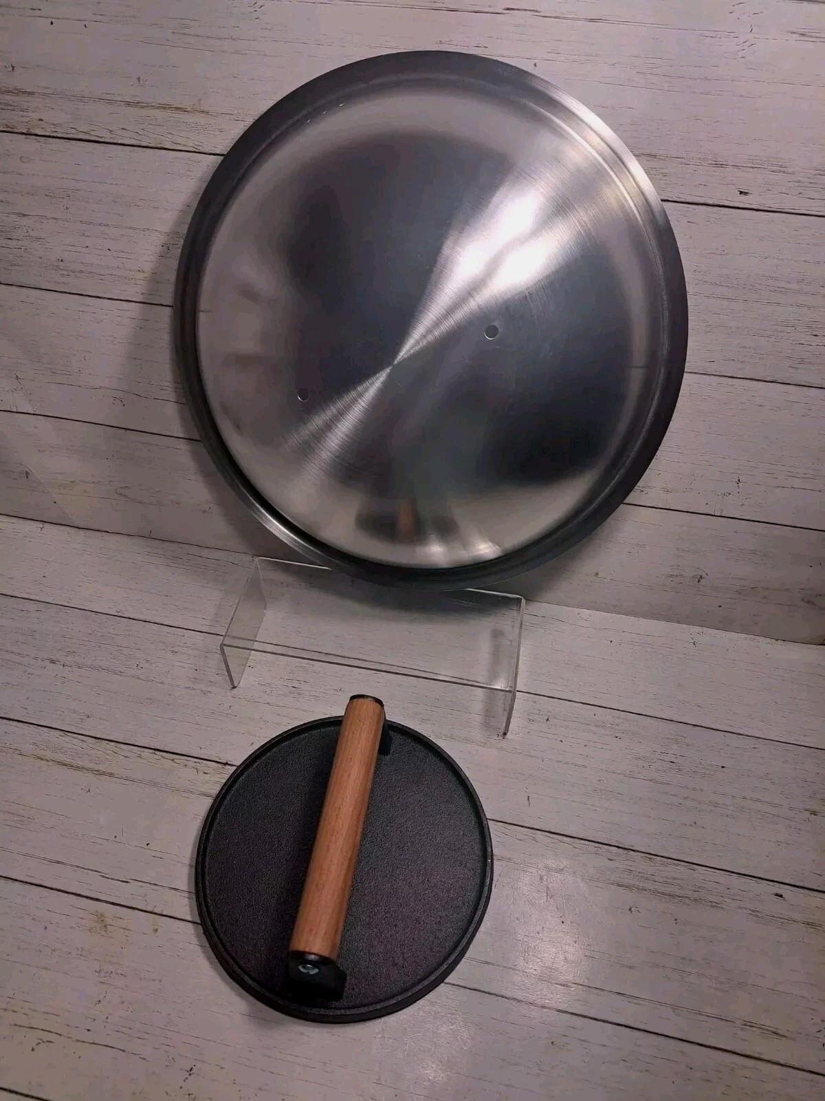 Heavy Duty Round Melting Dome 12 Inch with 7″ Round Cast Iron Grill Burger Bacon