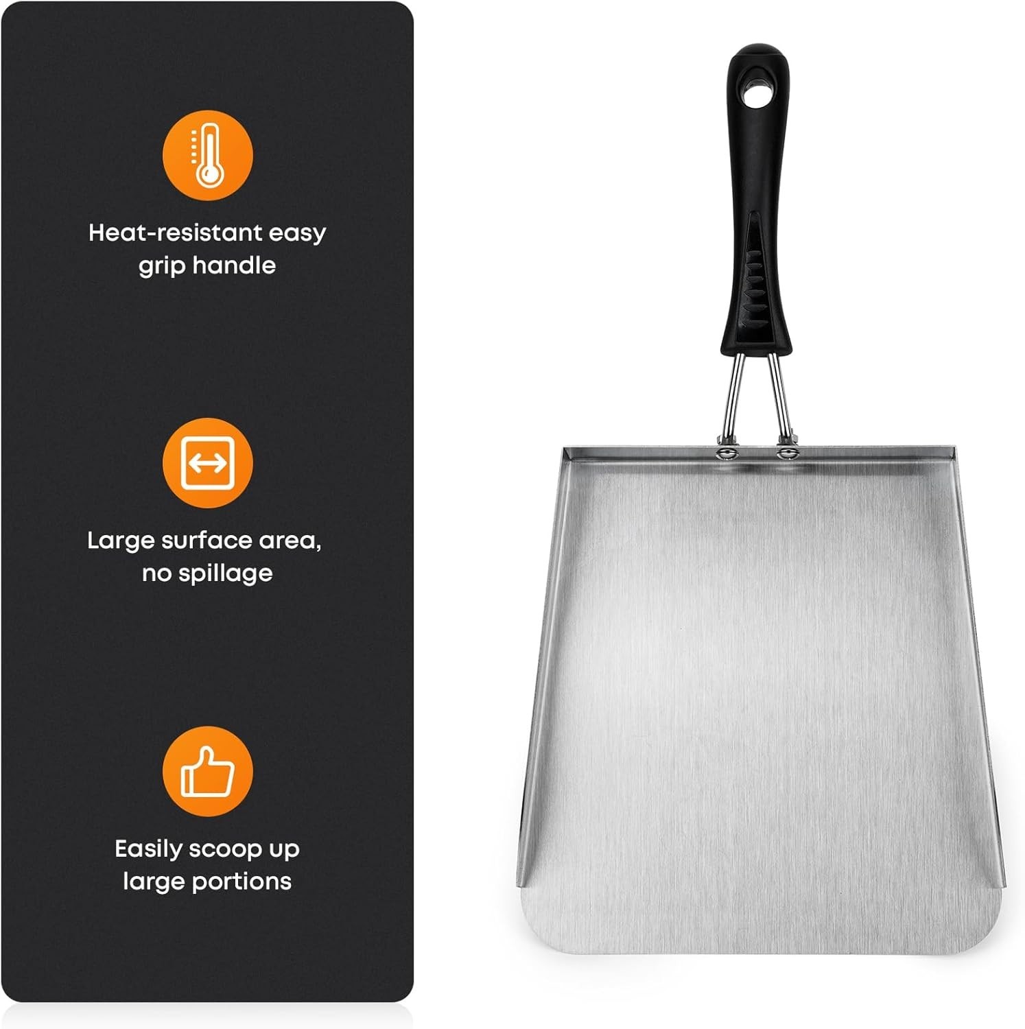 Stainless Steel Griddle Mover Smash Burger Food Shovel Grill Spatula Great fo…