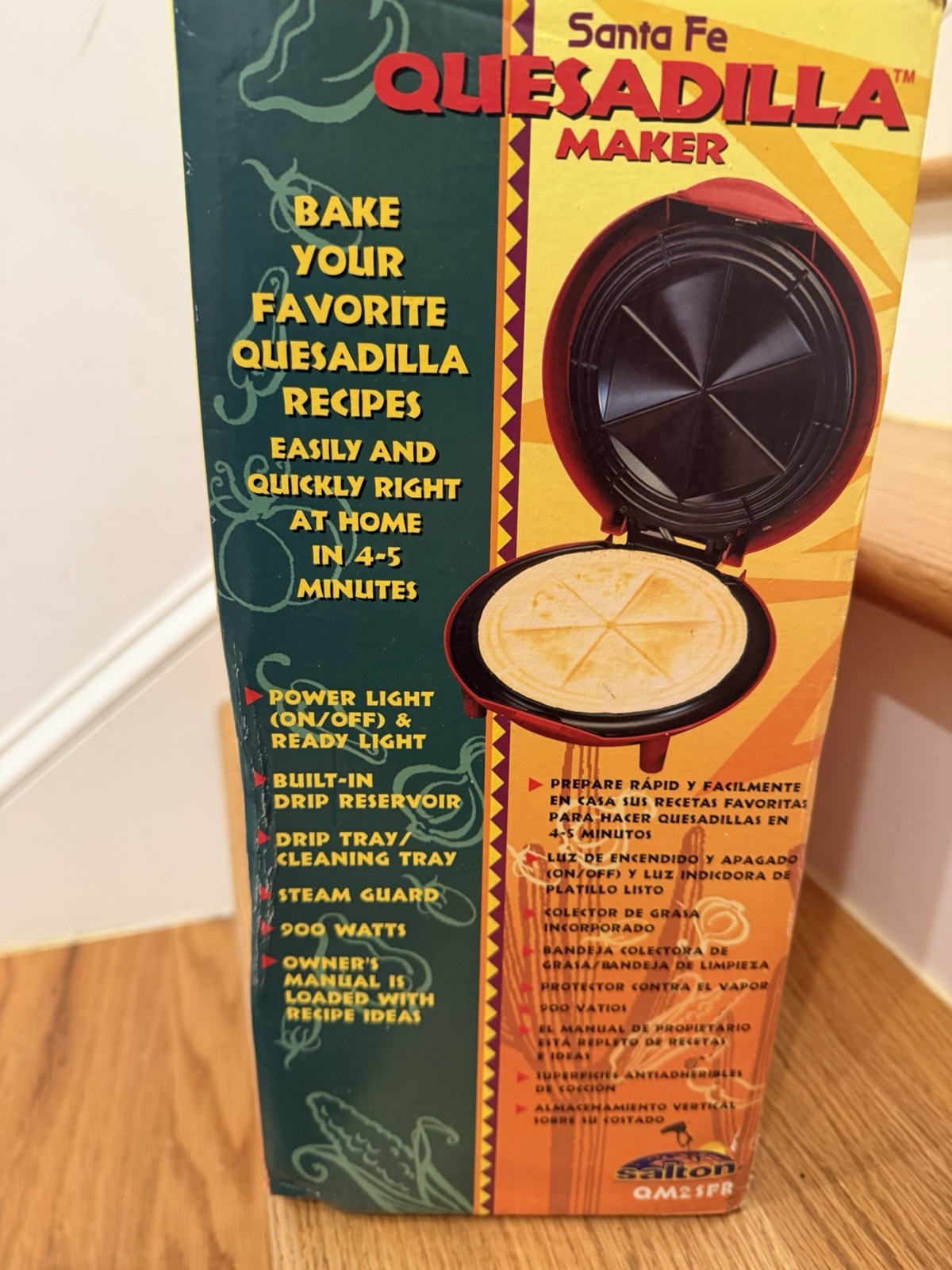 Salton Santa Fe Quesadilla Maker QM2SFR Red 12 inch New Open Box