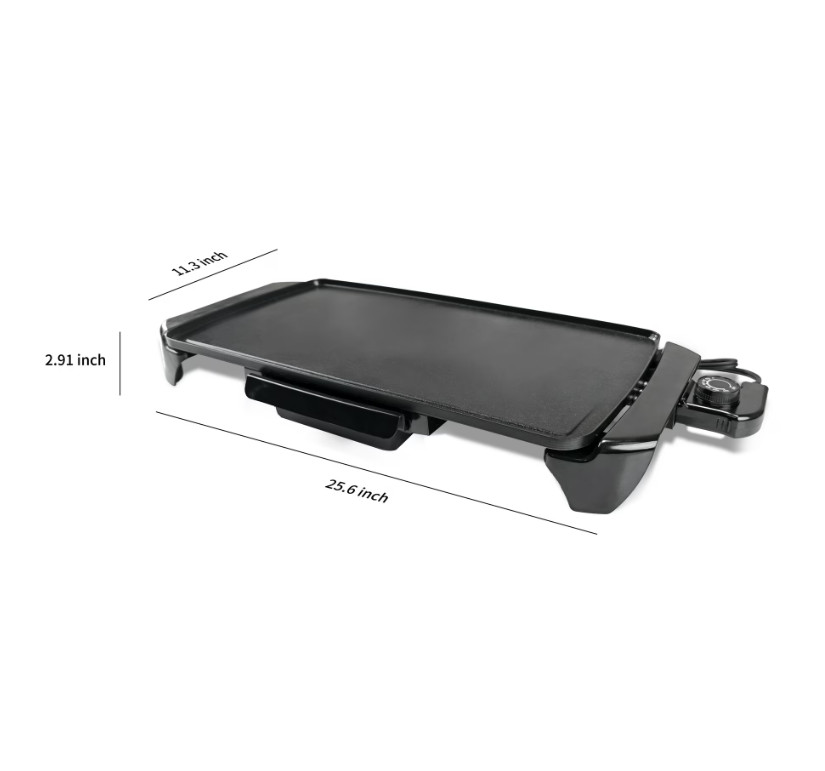 Mainstays 20 inch Electric Griddle – Non-Stick, Temperature Control,1500 W,Ceram