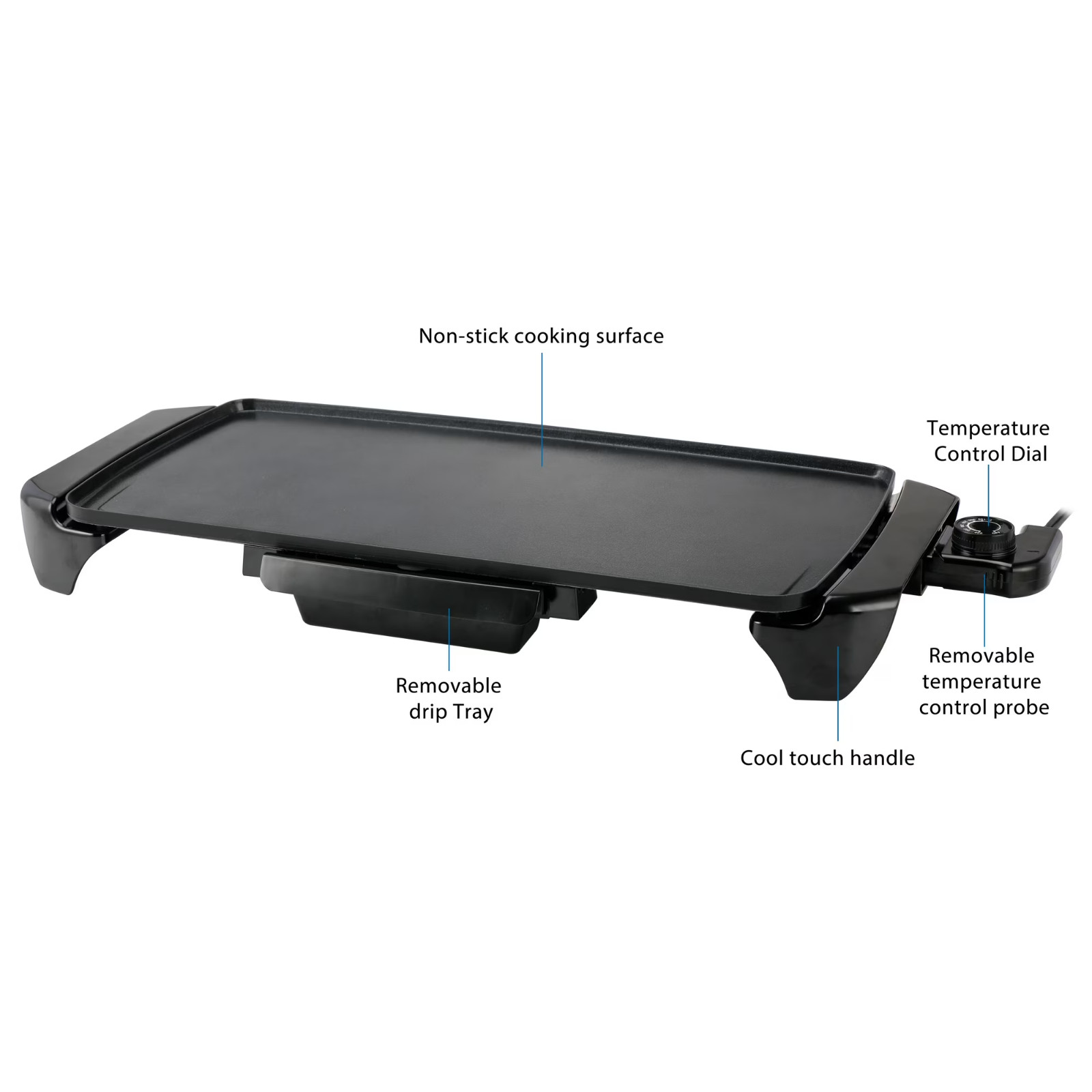 Mainstays 20” Electric Griddle – Non-Stick, Temperature Control,1500 W,Ceramic C