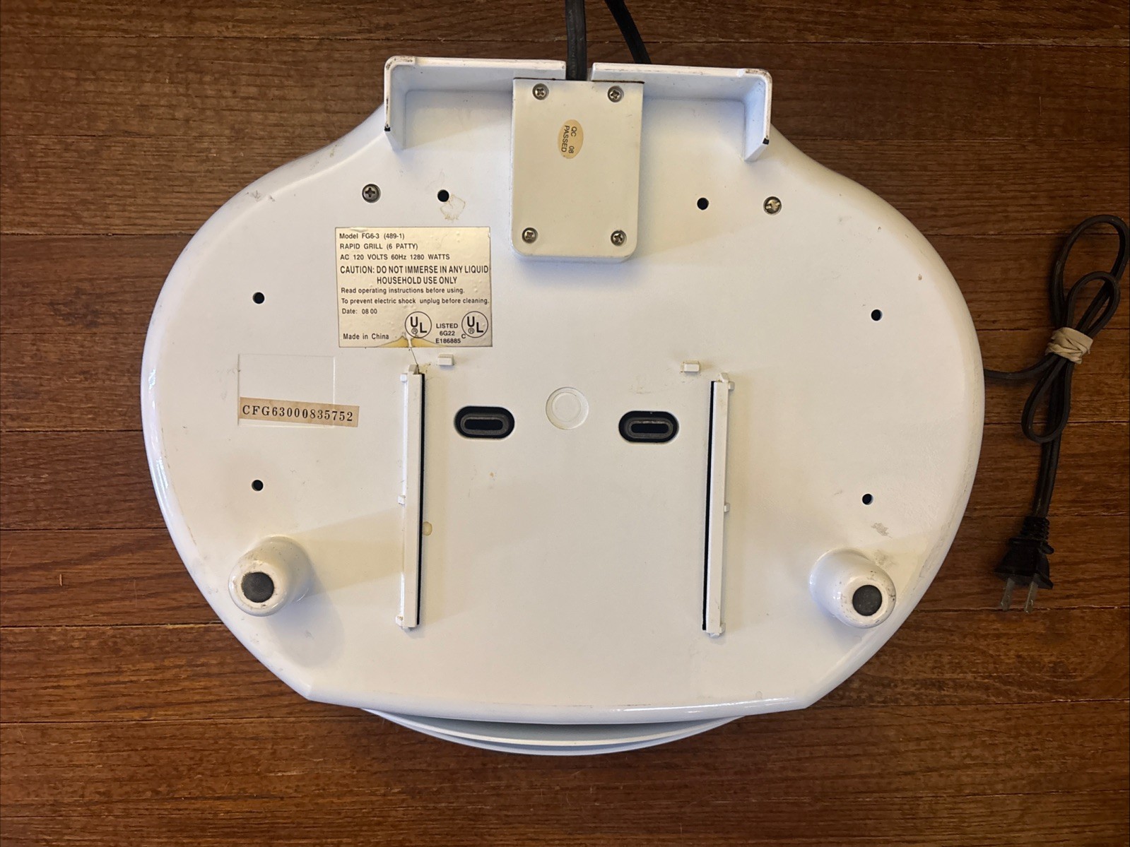 MAGIC CHEF Rapid Grill FG6-3 Indoor Electric 6 Patty – 1280 Watts Grease Trap