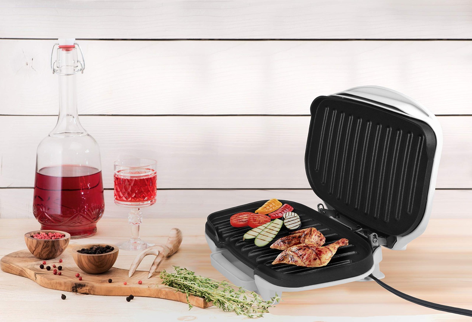2-Serving Classic Plate Electric Indoor Grill and Panini Press, Contact Grill…