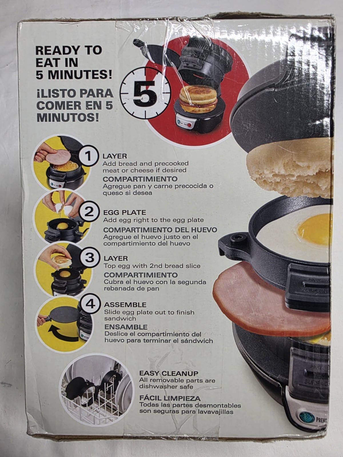 Hamilton Beach Breakfast Sandwich Maker – Black Model # 25477. New