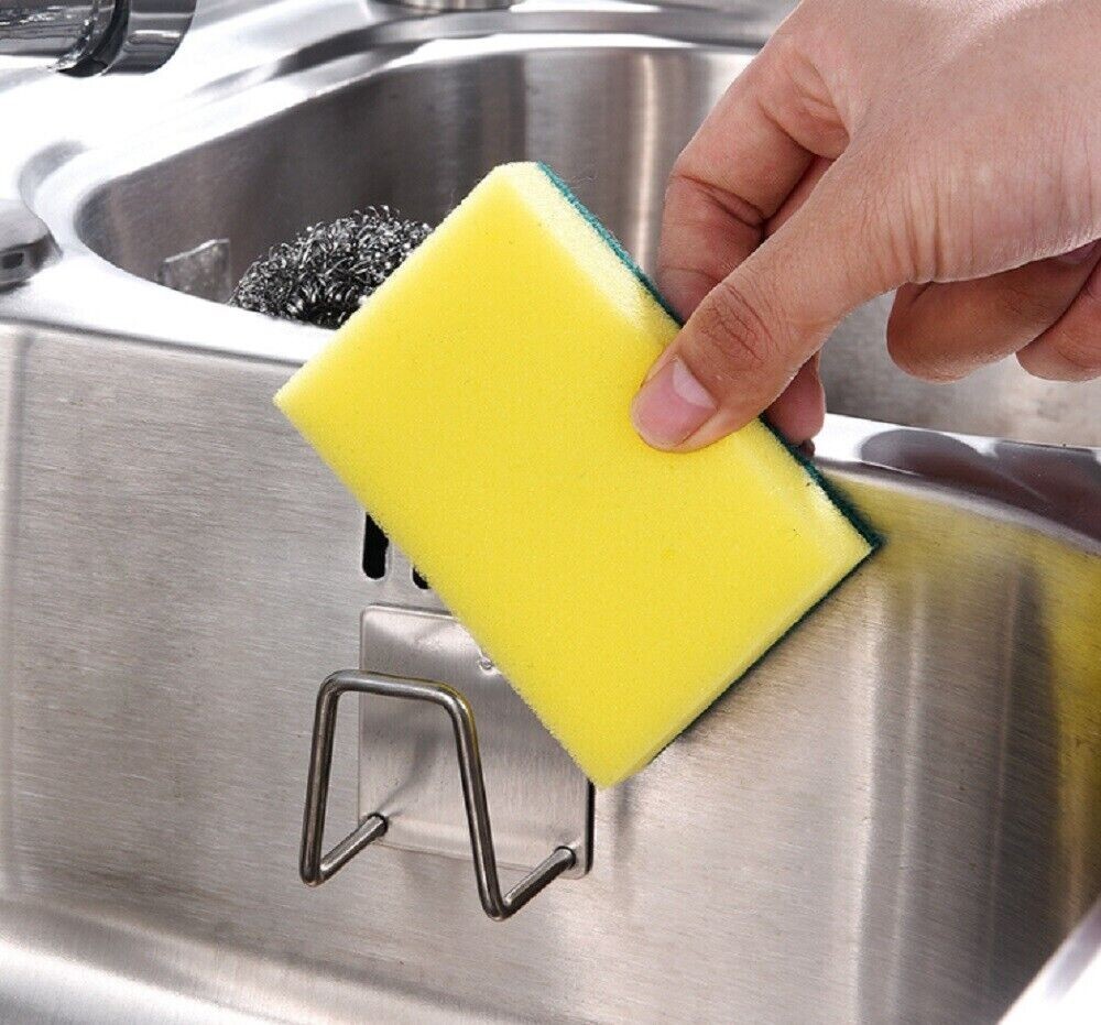 Self Adhesive Stainless Steel Dish Rack Drying Rack Kitchen Wall Hooks Accessori