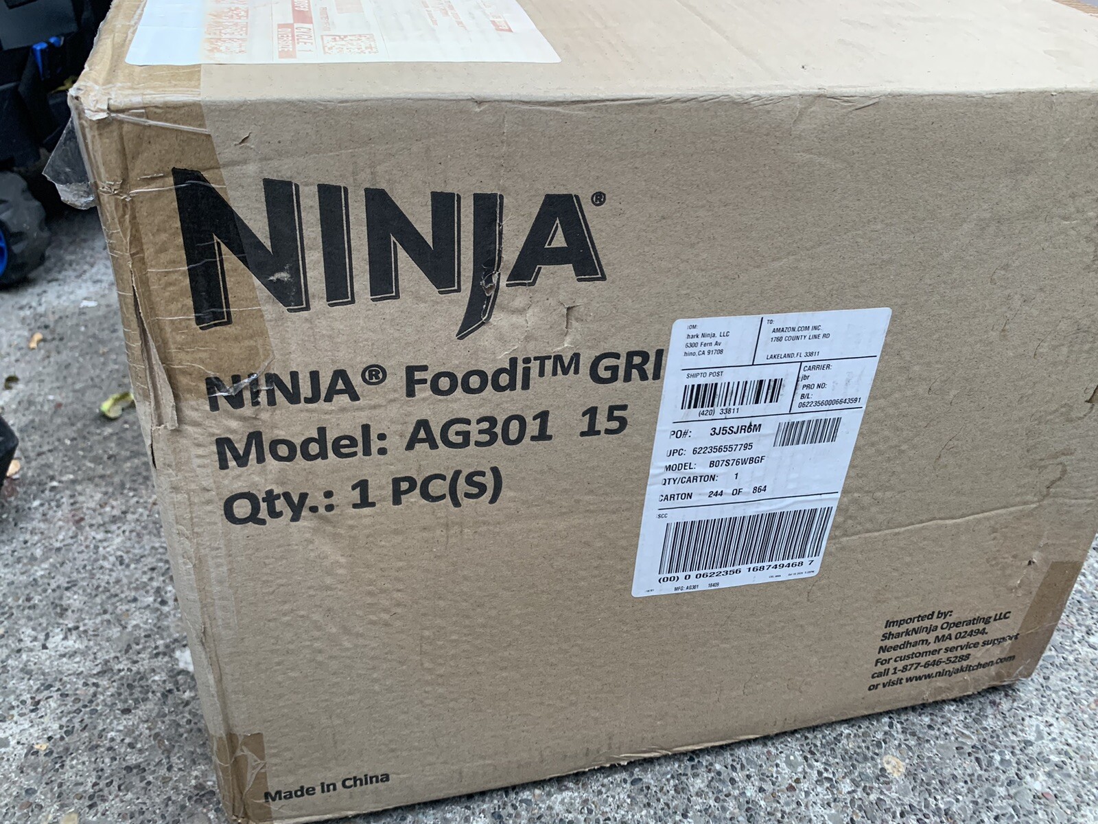 Ninja Foodi 4-in-1 Indoor Grill and Air Fryer – Black/Silver (AG300BF)