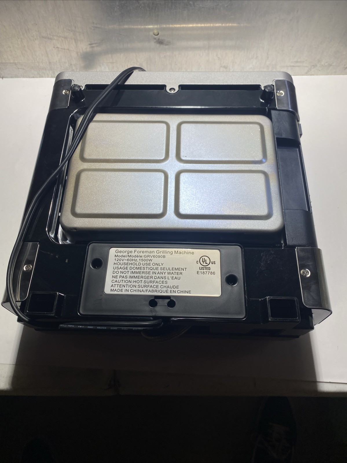 George Foreman GRS6090B-1 Contact Smokeless – Ready Grill – Silver