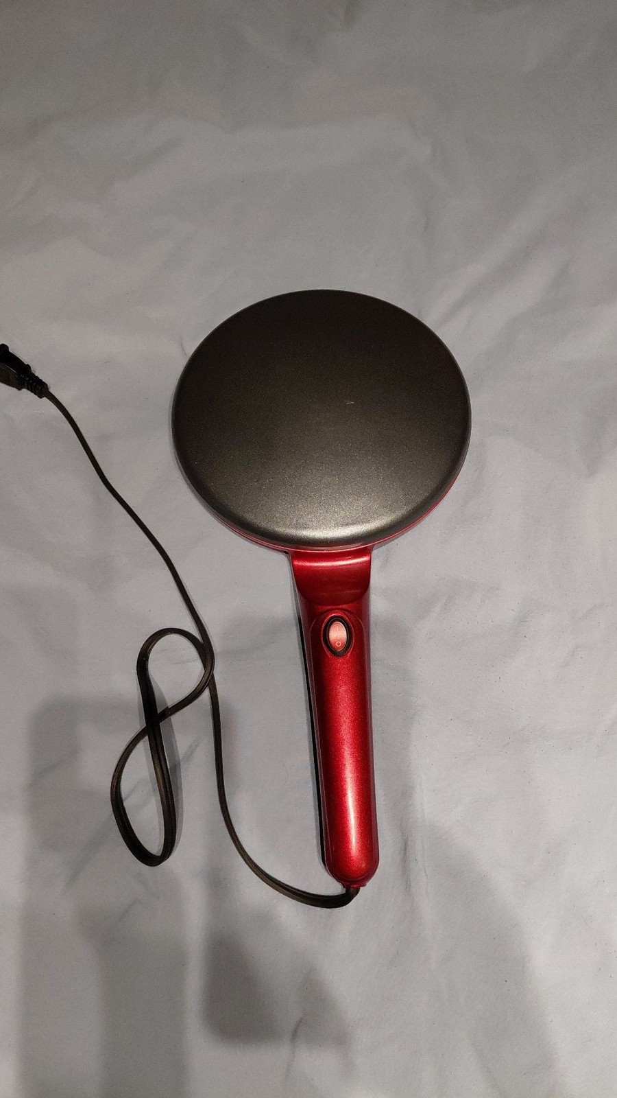 Moss & Stone Electric Crepe Maker AN-108 Red 8-Inch Non-Stick Griddle