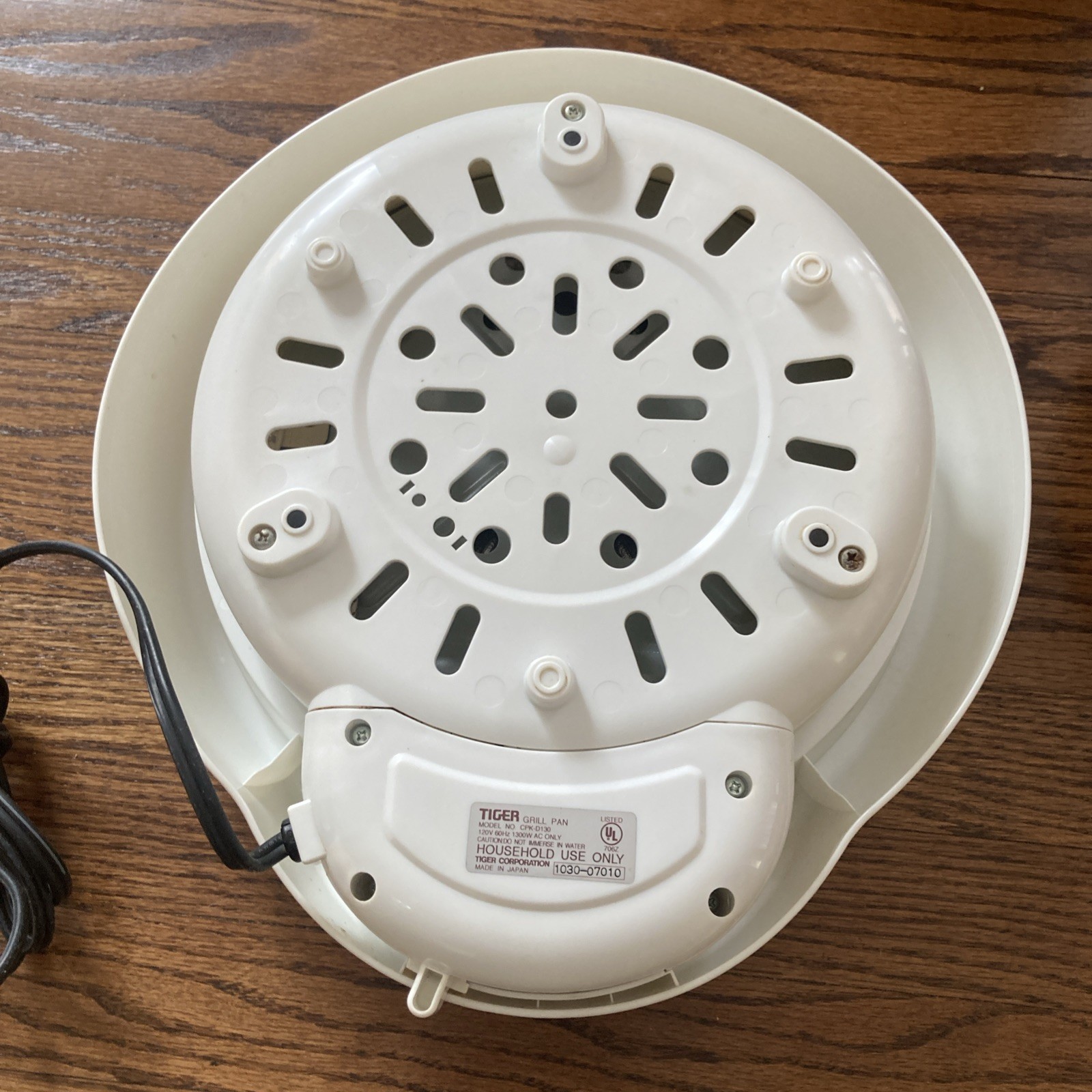 Tiger Electric Skillet Grill Pan COMPLETE CPK-D130 Made In Japan Tested NICE!