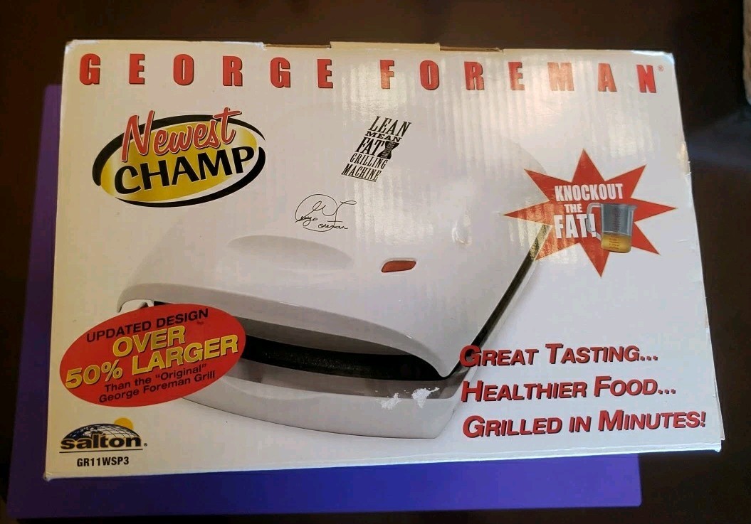 George Foreman 36 sq in. Nonstick Electric Grill White GR11WSP3 Newest Champ