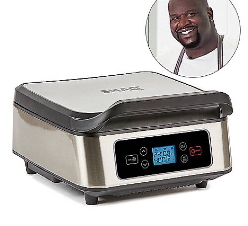 SHAQ Smokeless Grill & Press 3-in-1 Contact Grill, Panini Press & Open Grill–NIB