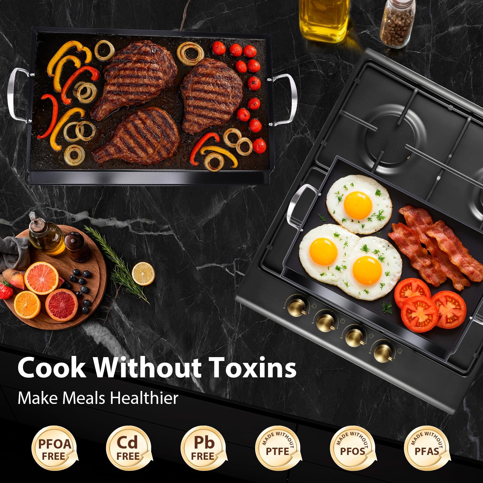 Utheer Griddle 25×16 Inch Stainless Steel