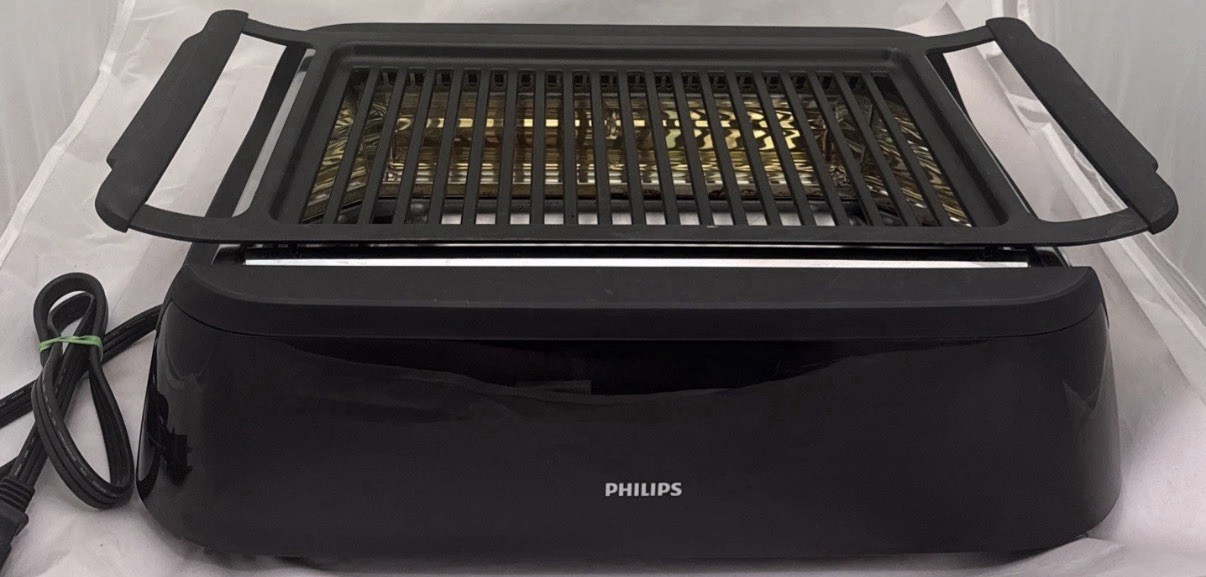 Philips Smokeless Indoor Grill 1660W Infrared Electric Grill Tested Working (A)