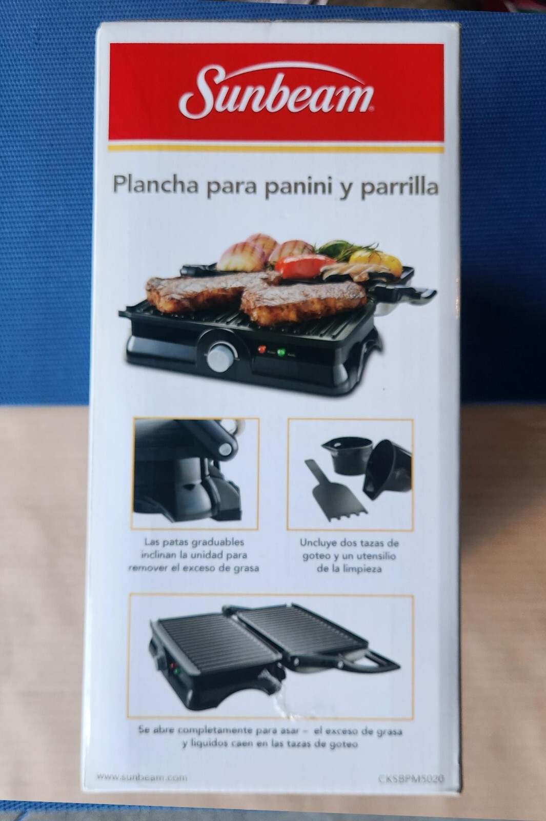 Brand New Sunbeam Panini Maker and Grill – Sunbeam CKSBPM5020 – Black