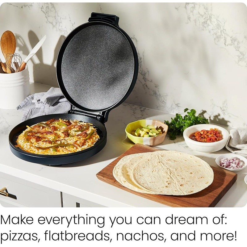 Electric 12 Inch Pizza Oven All-in-One Cooker Nonstick Skillet W/ Recipes New