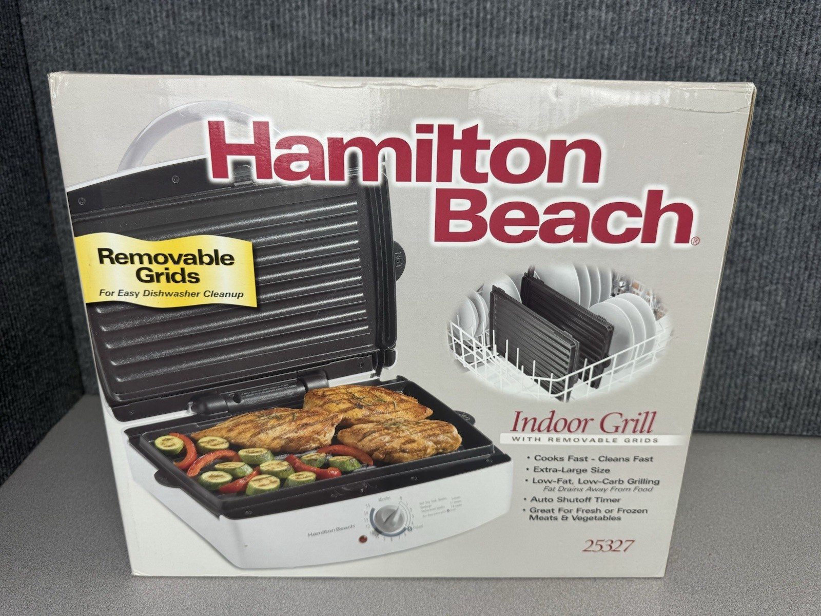 Hamilton Beach Indoor Grill Model 25327 with Removable Grids (New in Box