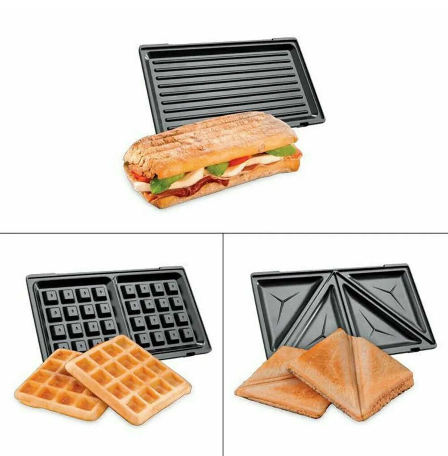 3IN 1 800W HM-5860 Toast Sandwich Waffle Toast Toast Toaster Electric Plate