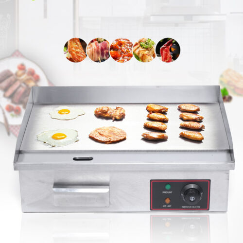 22″ Electric Grill Griddle Commercial Non Stick Flat Top Grill Indoor Countertop