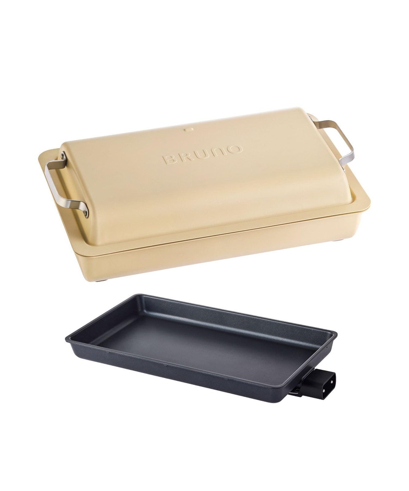 Bruno BOE130-SABE Flat Hot Plate Large 250C High Heat Washable Sand Beige Japan