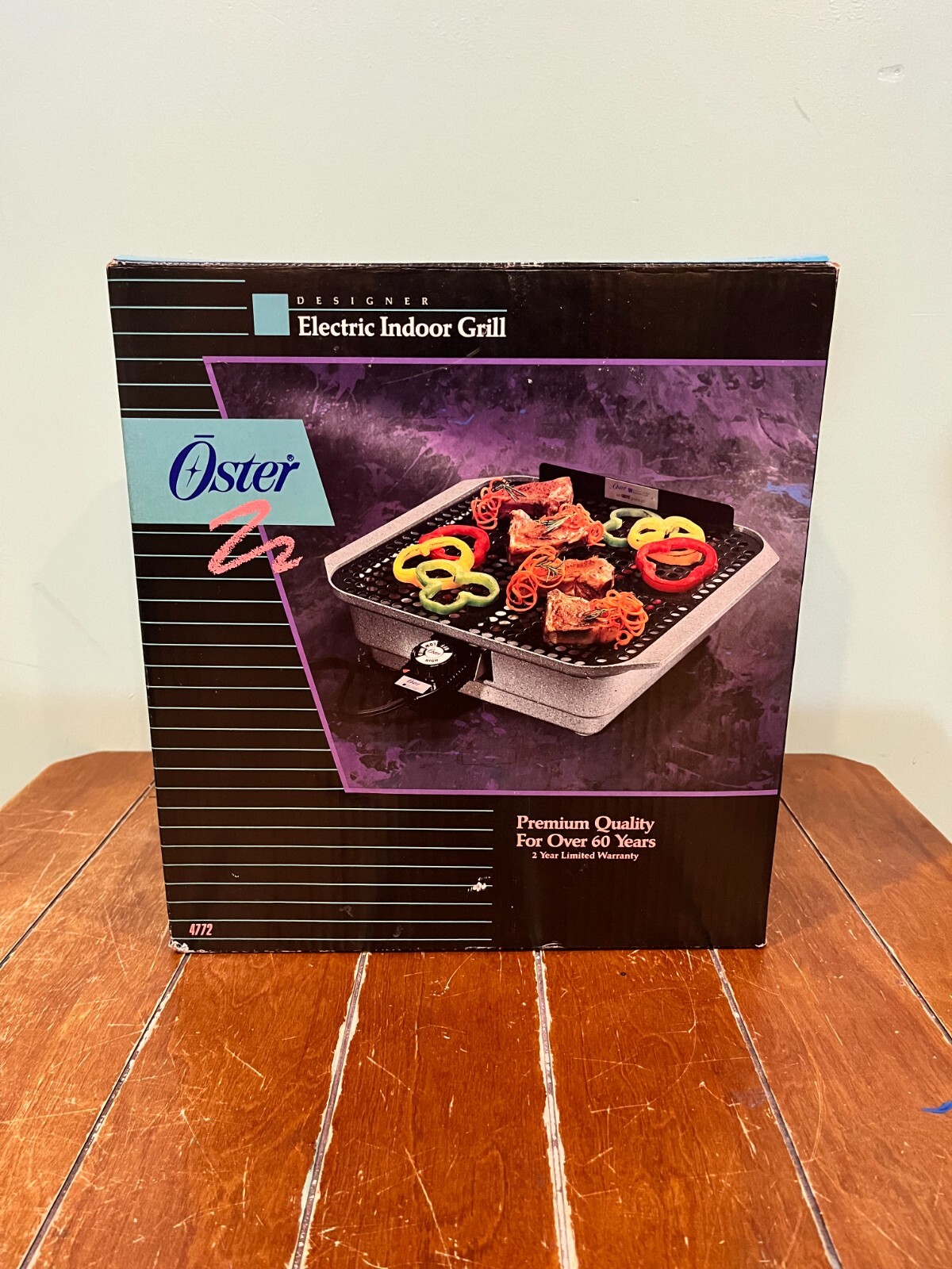 Vintage New Old Stock Oster Designer Electric Indoor Grill #4772 NEW Sealed 1992