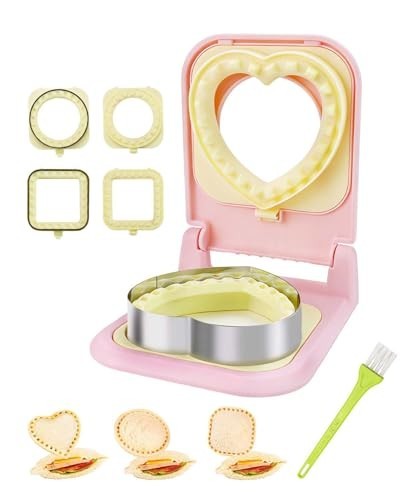 3-in-1 Crustless Sandwich Cutter & Sealer – Heart, Circle, Square – BPA-Free, Ea