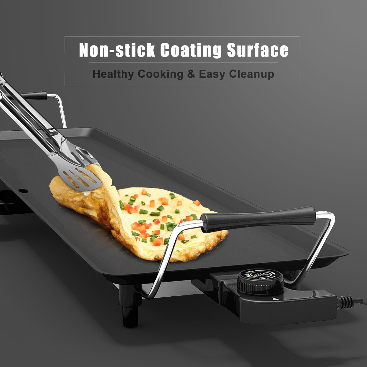 Electric Teppanyaki Table Top Grill Griddle BBQ Barbecue Nonstick Camping New