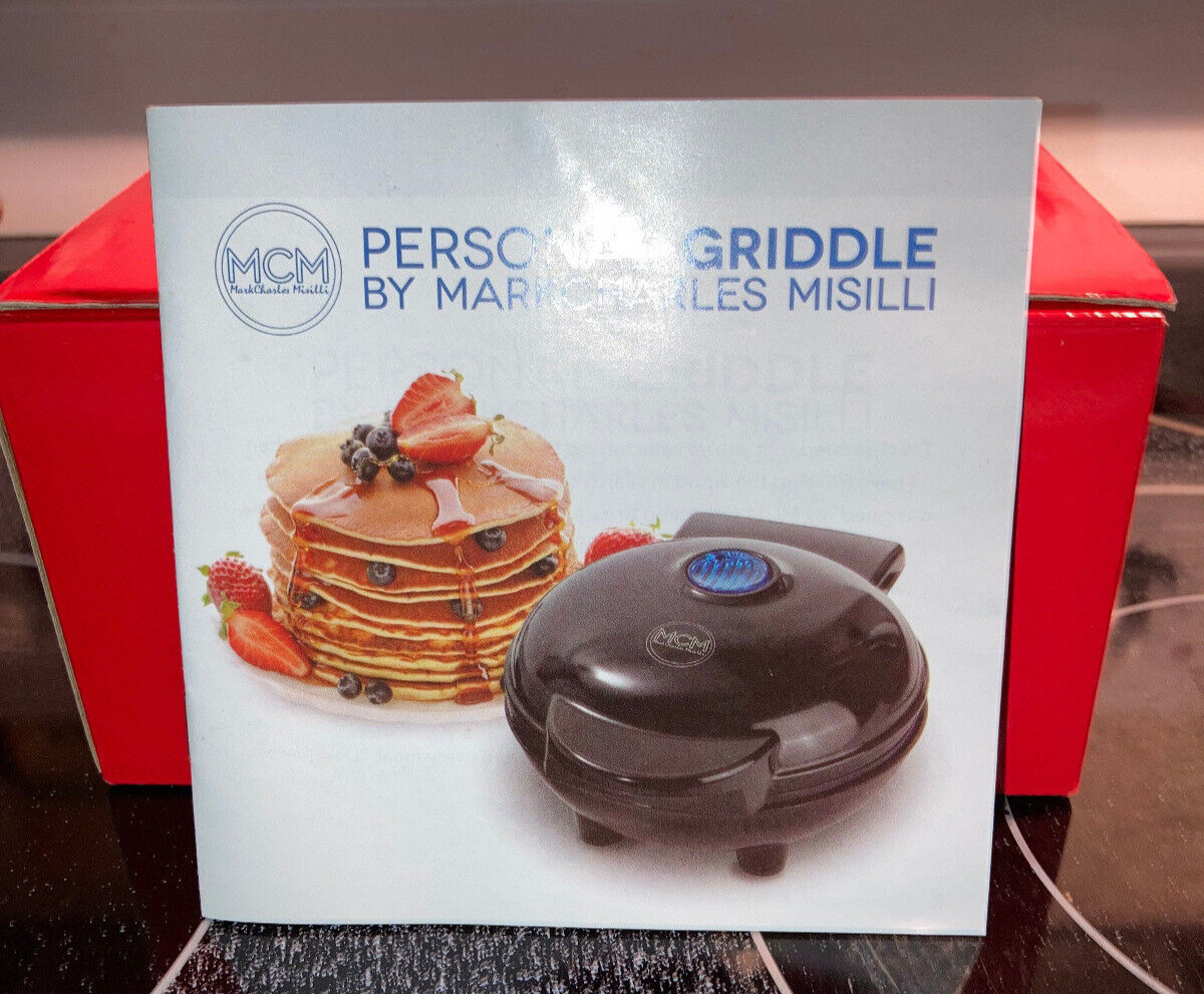 NEW Personal Mini Griddle Red w/ Recipe Booklet – QVC YES CHEF MarkCharles