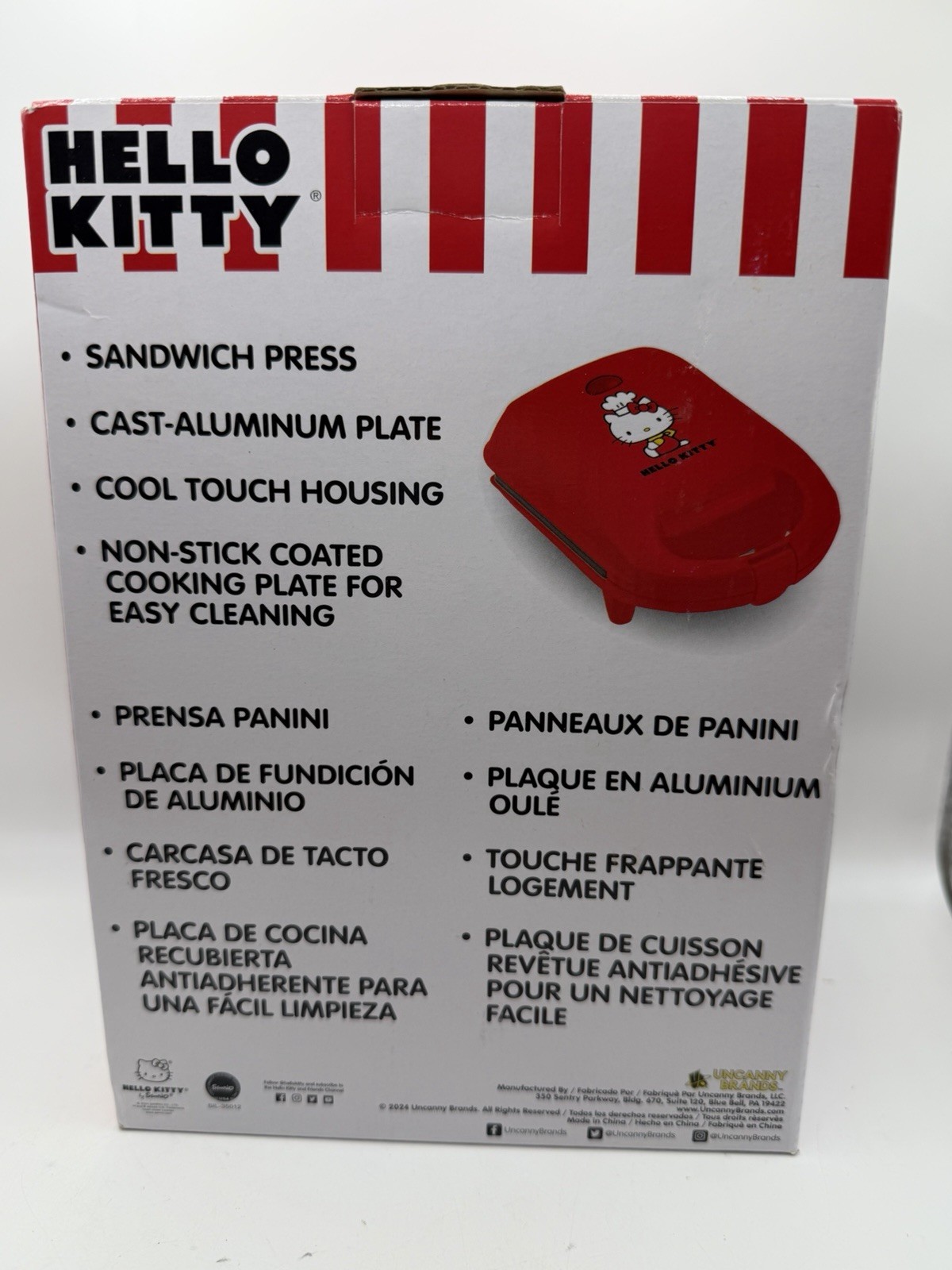 Sanrio Hello Kitty Grilled Cheese Panini Sandwich Maker Press New NIB