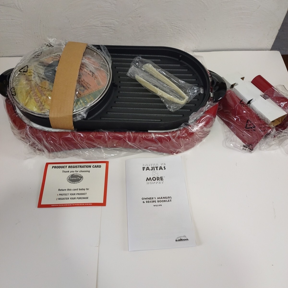 Santa Fe Fajitas & More Buffet Taco Burrito Fajita Maker Skillet NEW – OPEN BOX