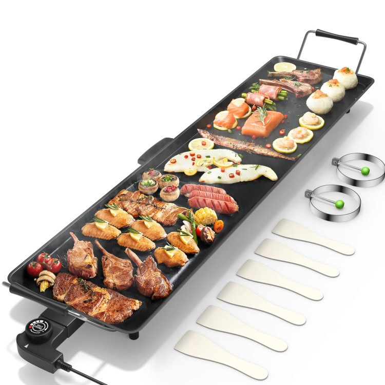 35-Inch Electric Griddle 2000W, Large 35×9 Nonstick Surface, 5 Temp Settings