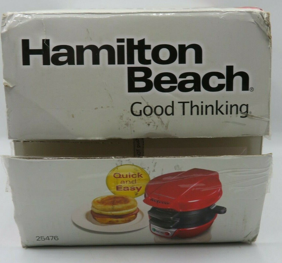 Hamilton Beach – Quick & Easy Breakfast Sandwich Maker – Red – 25476