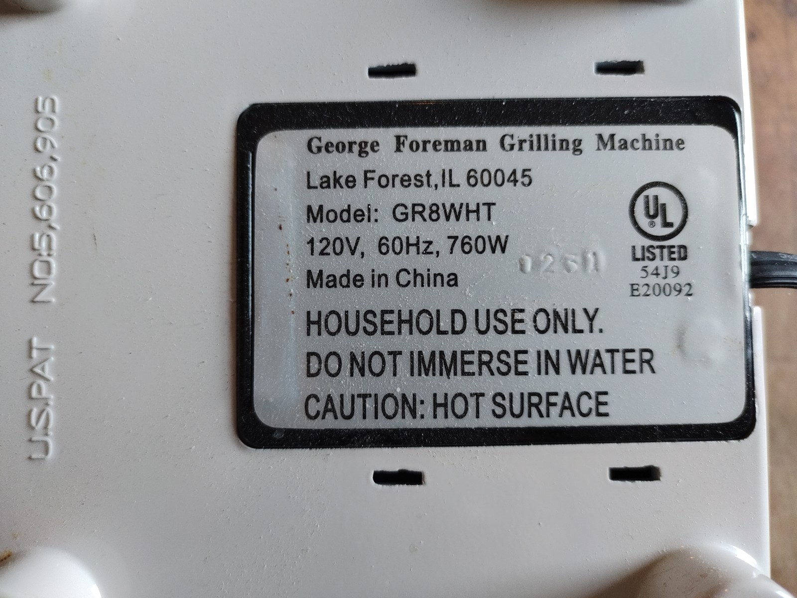 George Foreman Grill GR8WHT TESTED