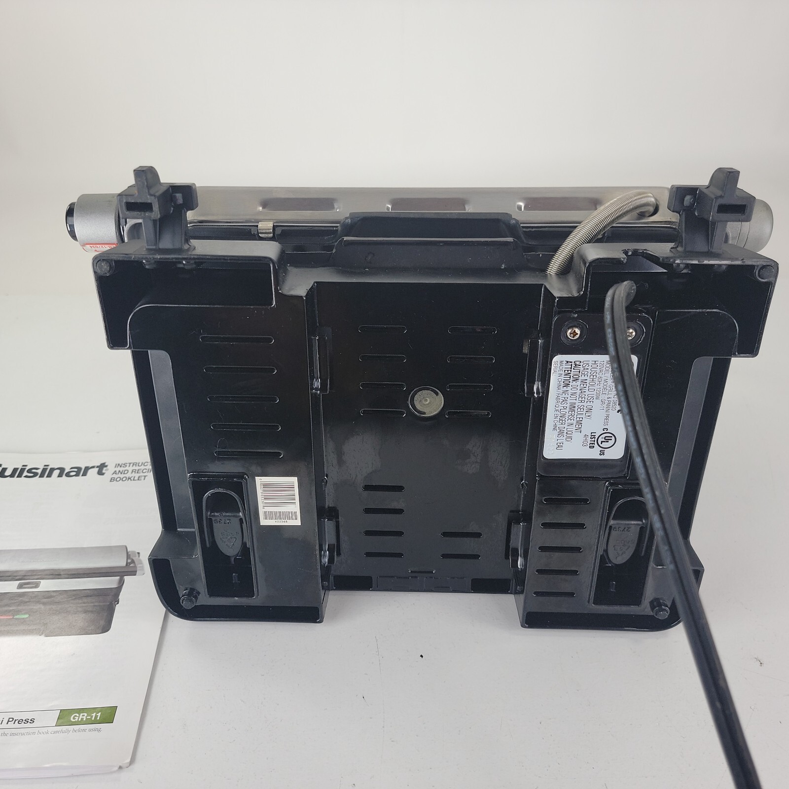 Cuisinart Grill & Panini Press Griddler Series GR-11 w Manual, Floating Hinge