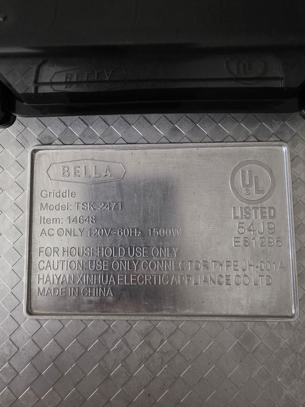Bella XL Electric Ceramic Titanium Griddle 12×22, Nonstick, Easy Clean