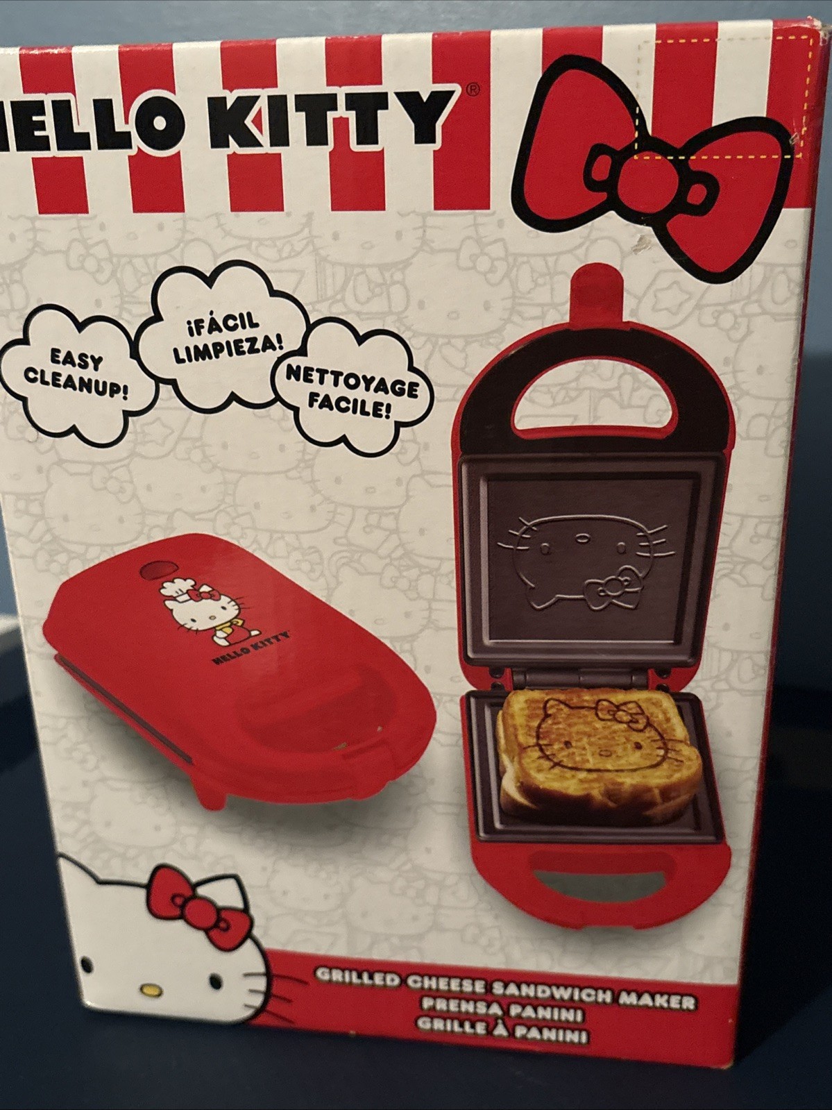 New Red Hello Kitty Grilled Cheese Sandwich Press Maker Panini Non-Stick