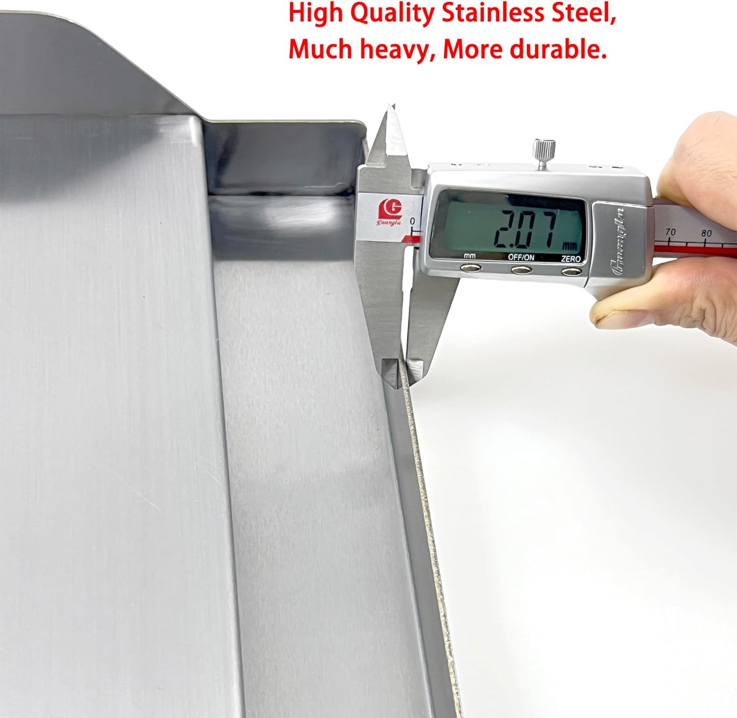 Heavy Duty 23” Stainless Steel Flat Top Griddle Grill Plancha for Double Burner