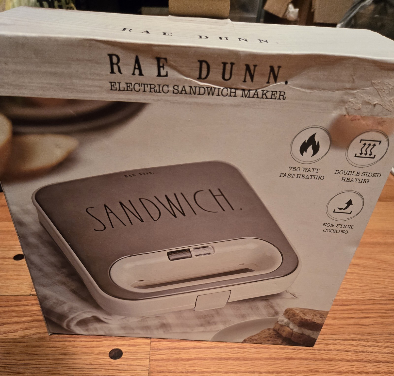 RAE DUNN Electric Sandwich Maker Press for Sandwiches, French Toasts,Omelets,etc