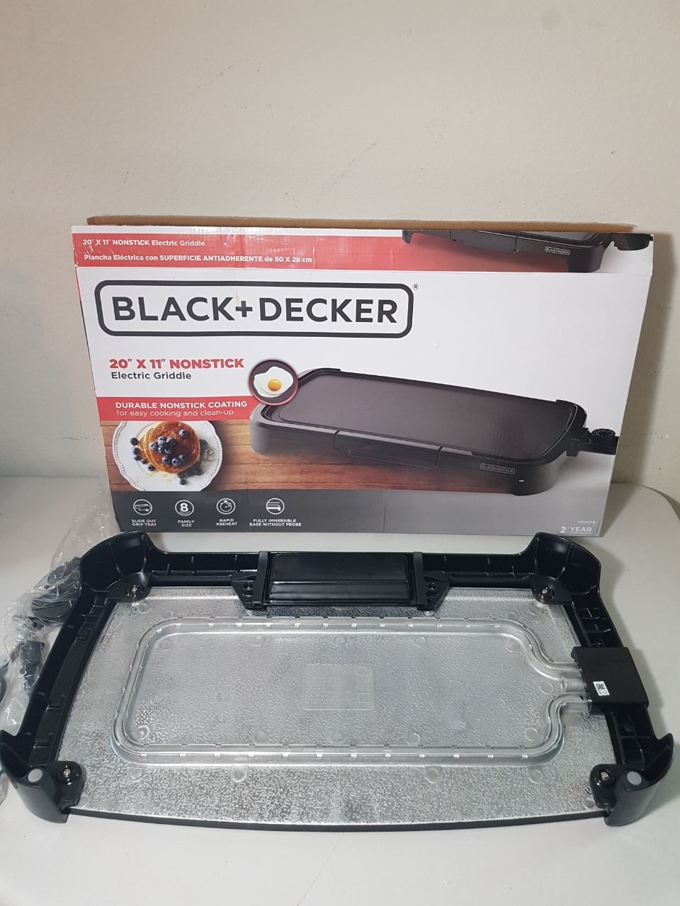 Black+Decker 20″ x 11″ Nonstick Electric Griddle – Model GD2011B – Family Size