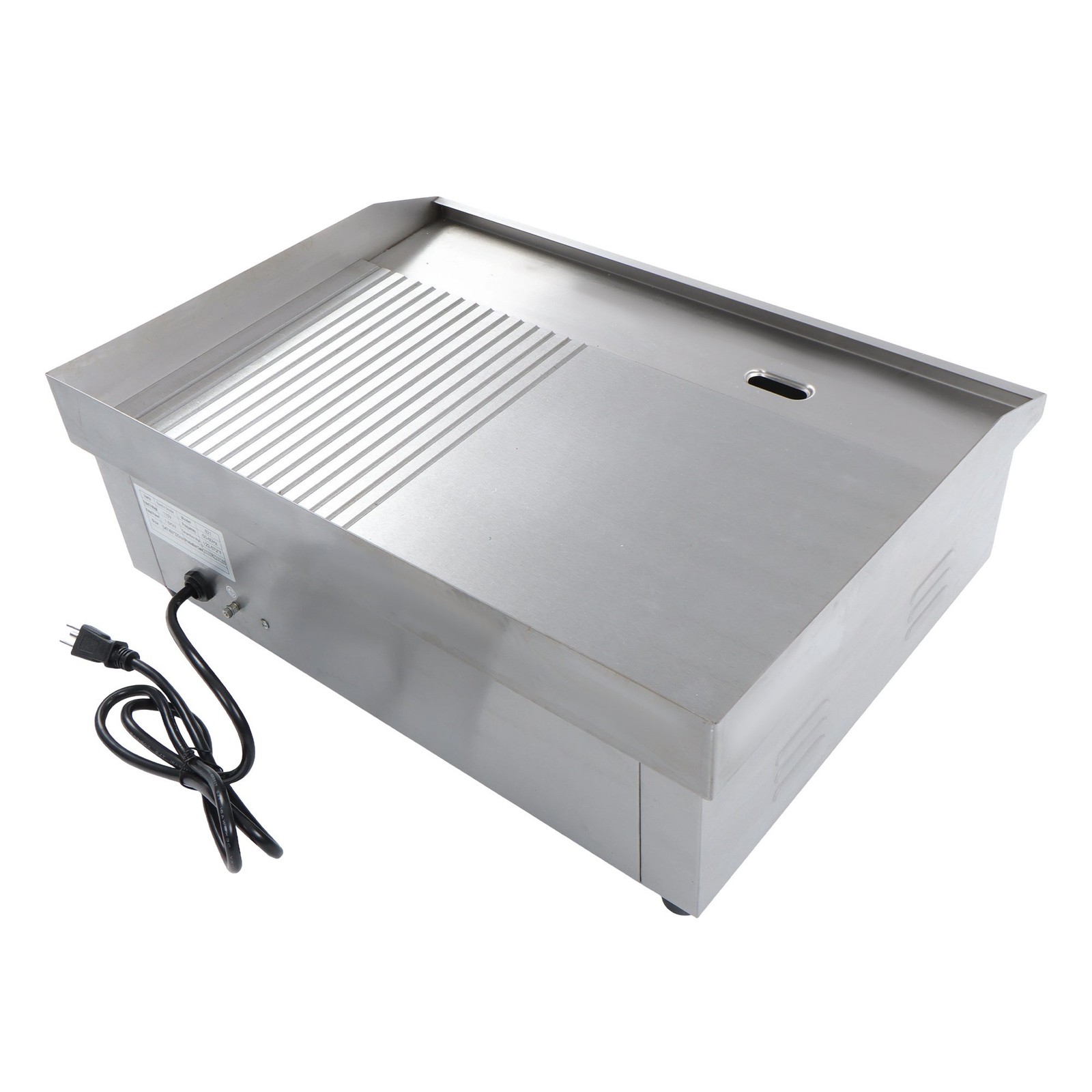 Findmall 22″ Commercial Electric Griddle 1600W Countertop Half-Flat Top Grill