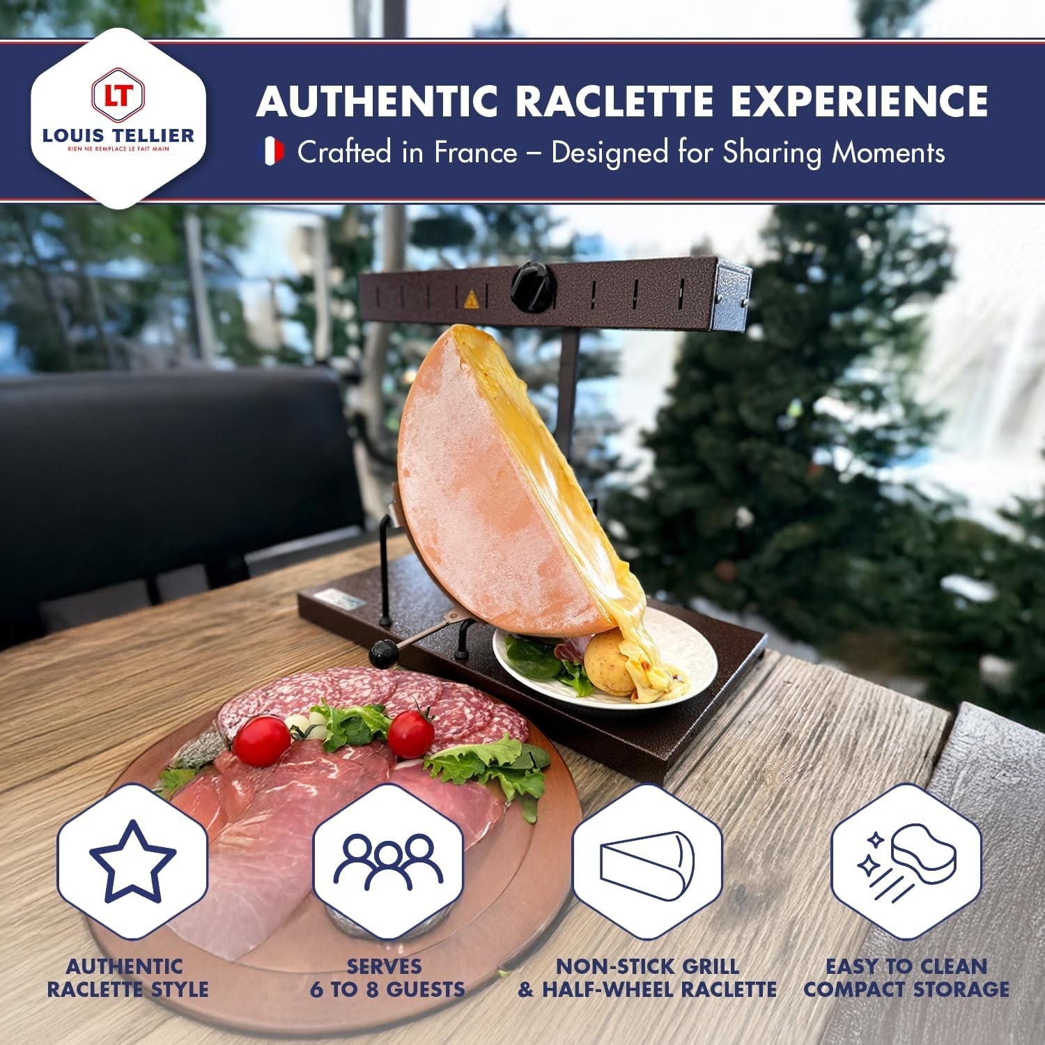 Alpage Commercial Raclette Cheese Melter – Adjustable Heating and Made in France