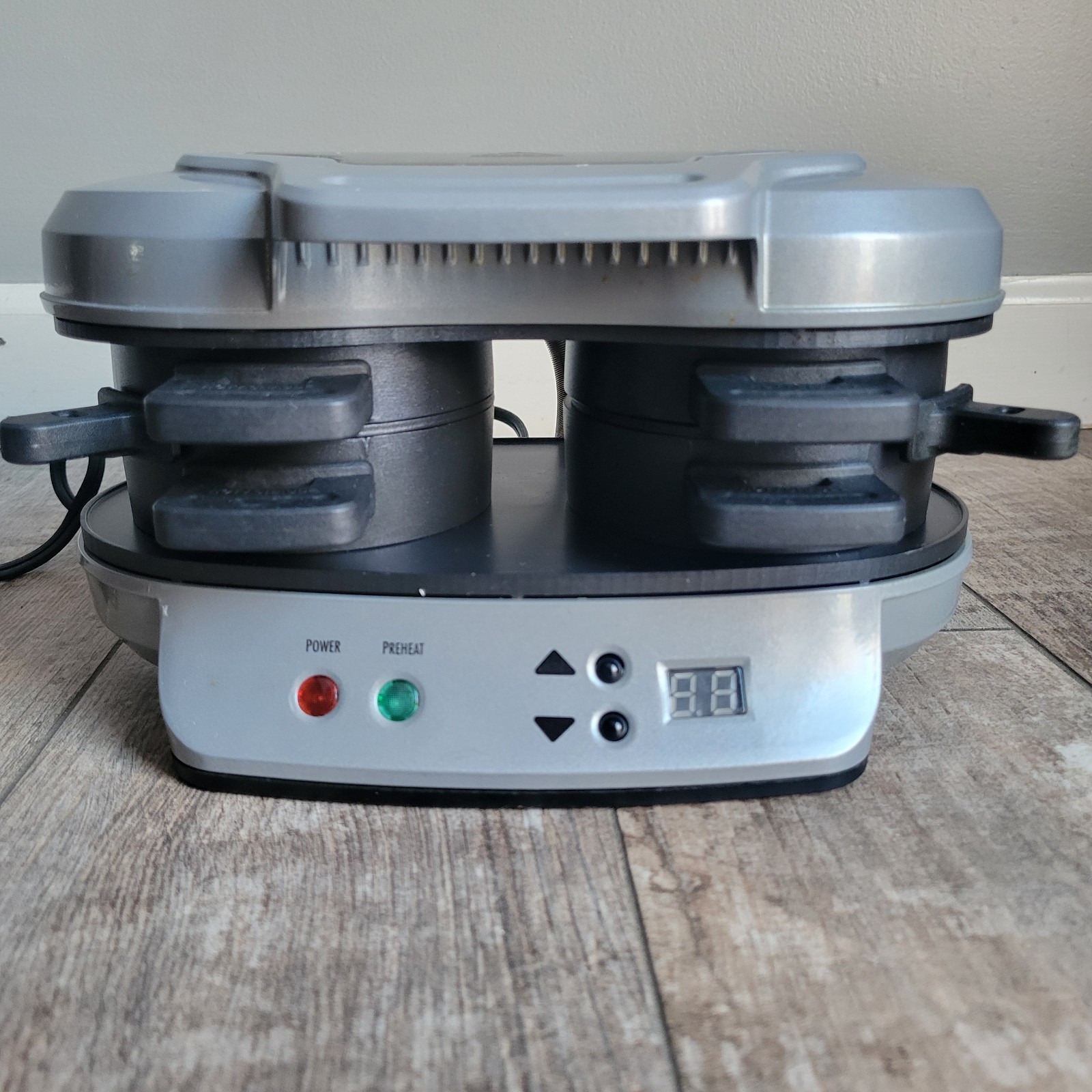 Hamilton Beach Grey Dual Breakfast Sandwich Maker Timer Tested Good ST30