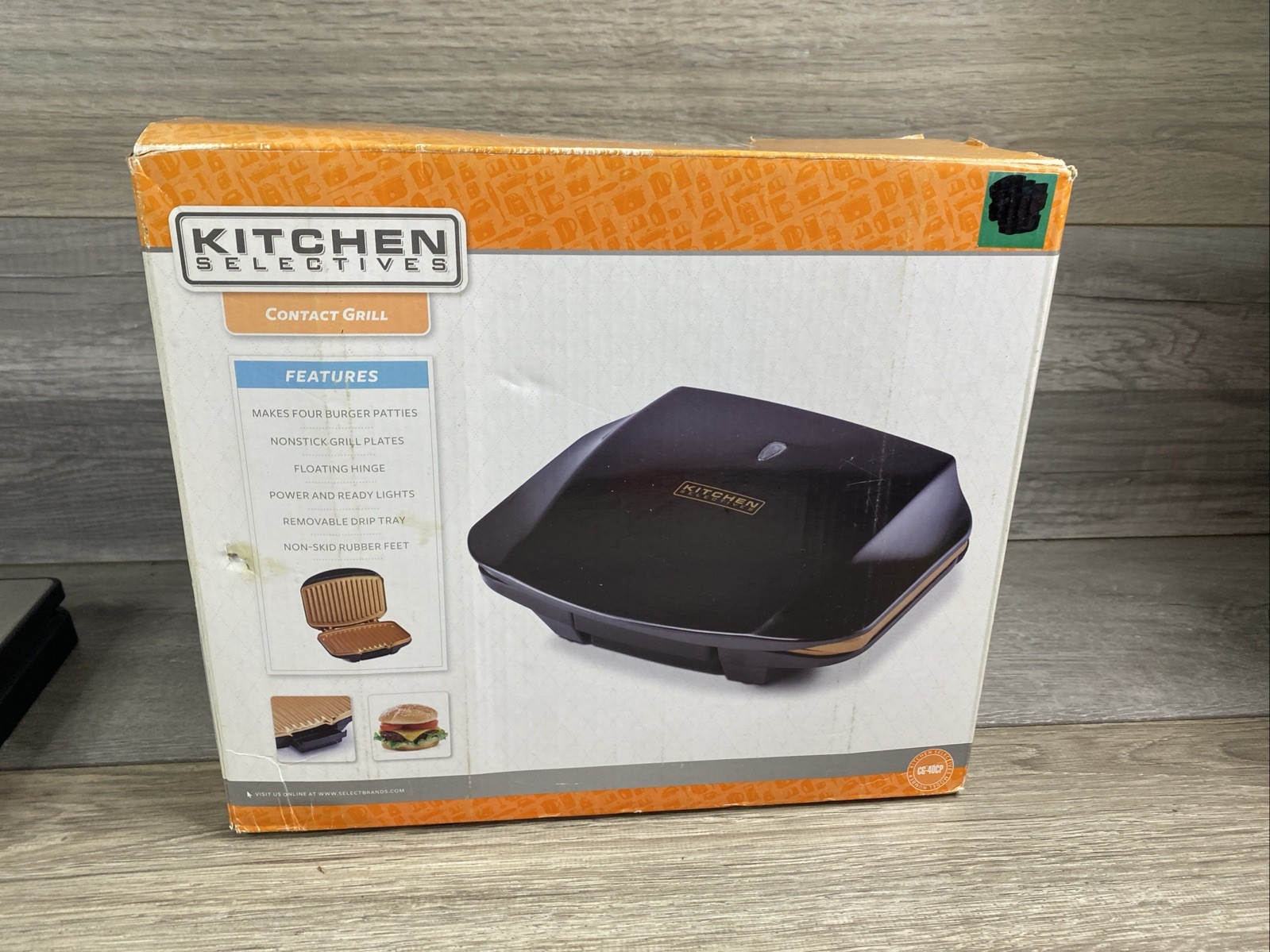 Kitchen Selectives Indoor Contact Grill Model CG-40CP With Manuel (BD)