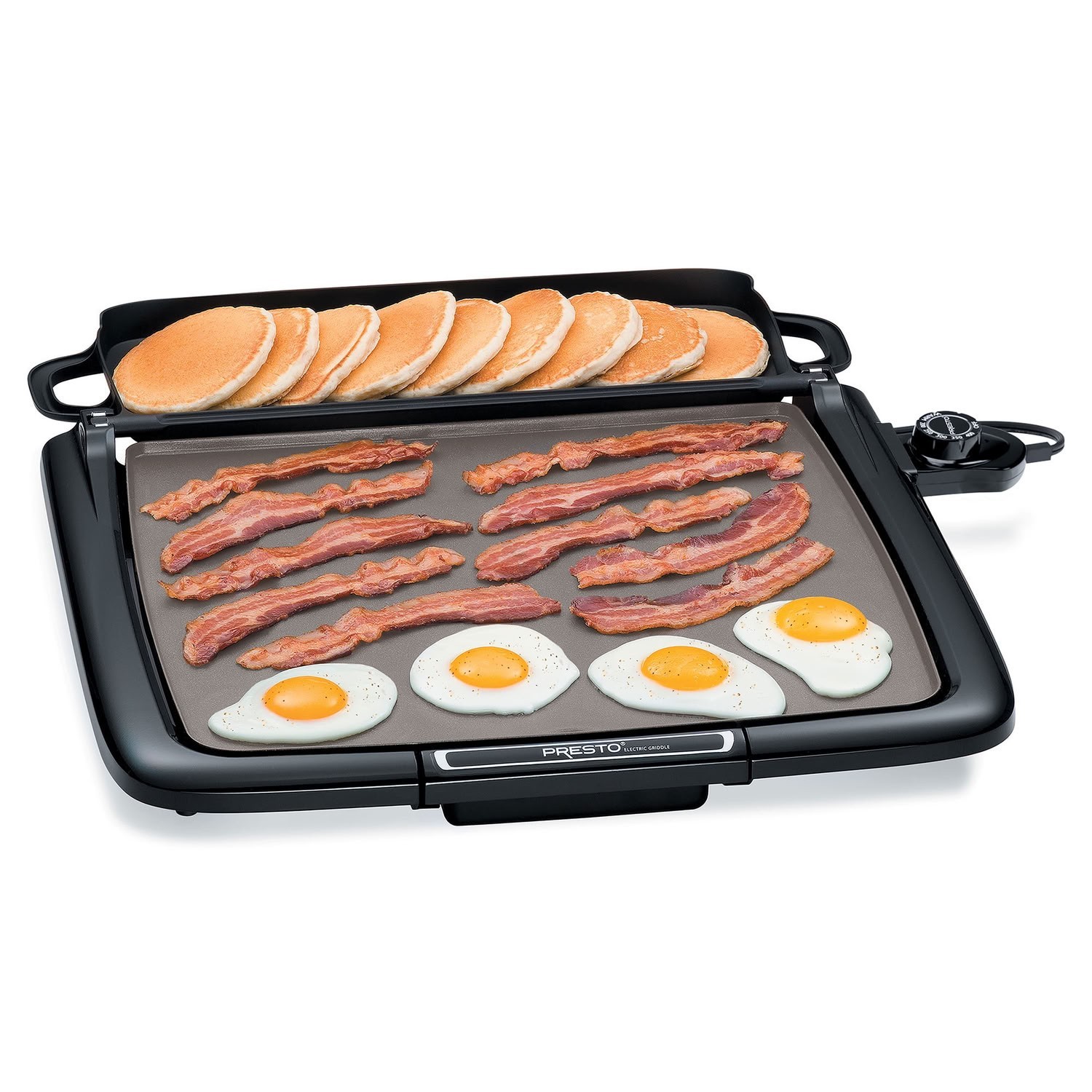 Presto Ceramic Nonstick Electric Griddle Warmer Plus Multifunction Tray Box